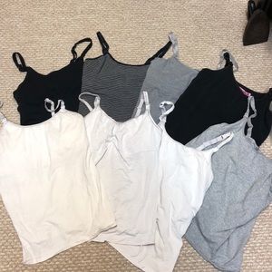 Lot of 8 Clip down nursing camis
